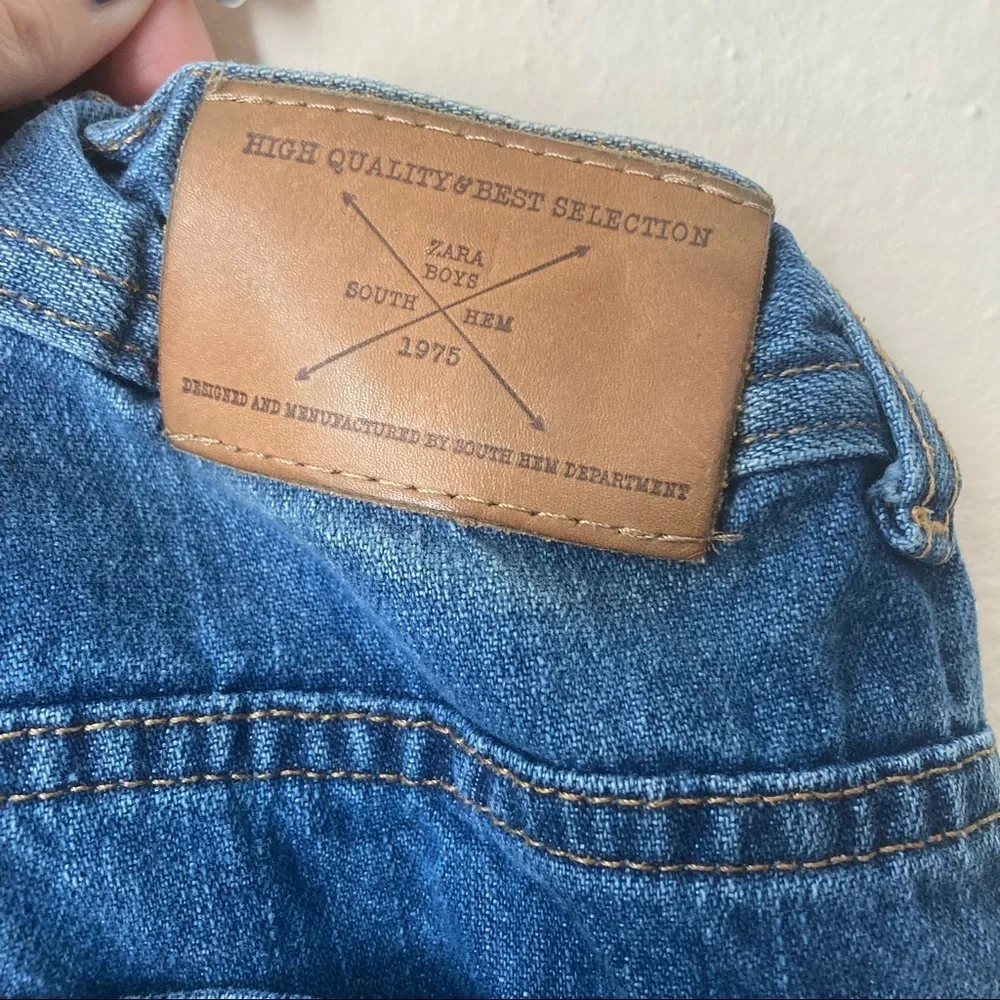 Zara Boys Denim Jeans Adjustable Waist 11/12 100% Cotton